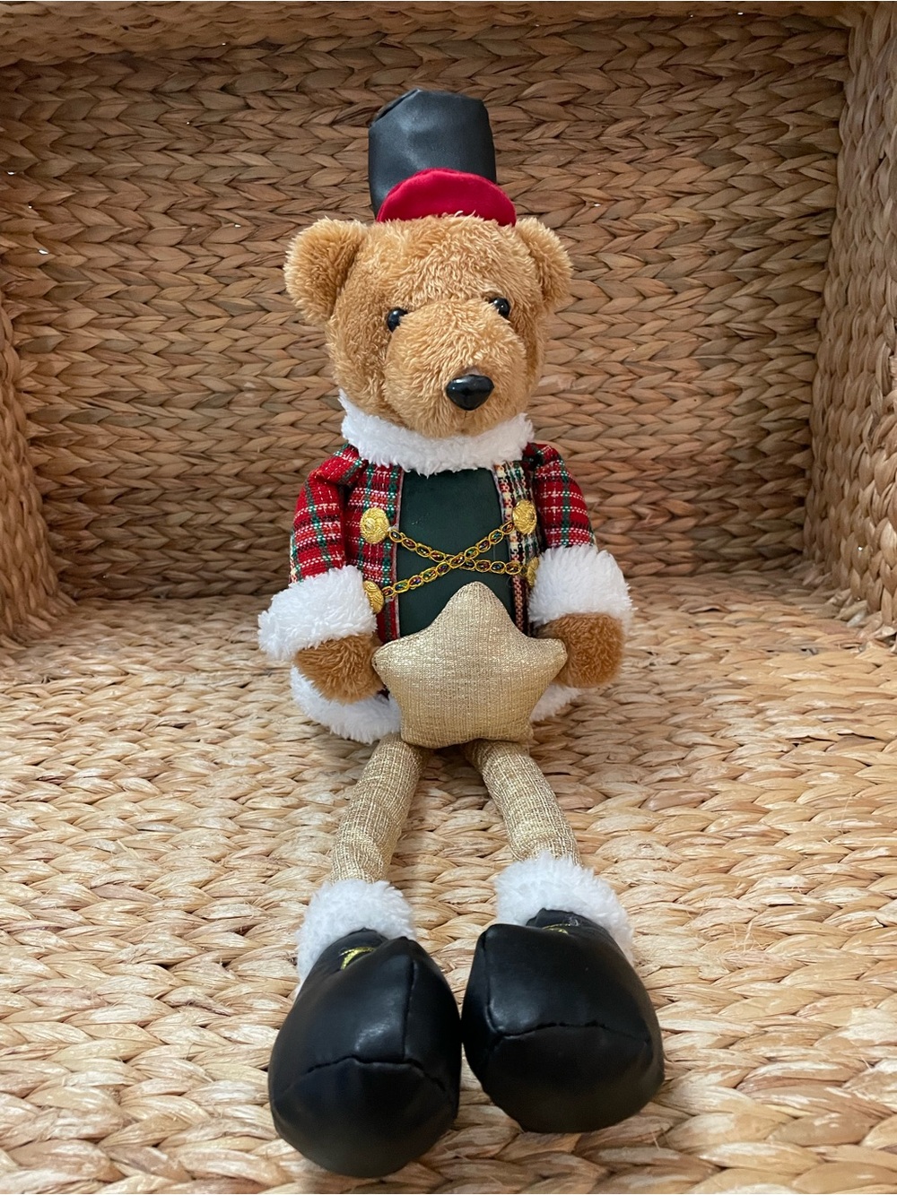 Christmas nutcracker teddy bear shelf sitter‎